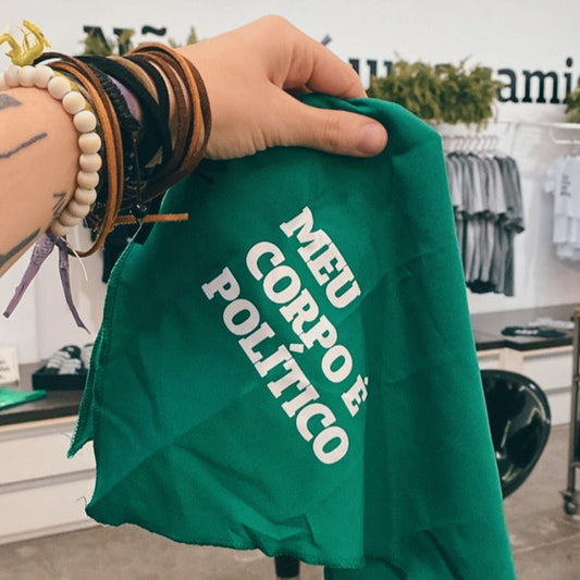 lenço verde feminista comprar original da putapeita meu corpo é político